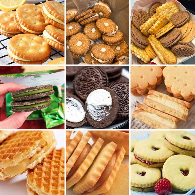 Biscuit-sandwiching-machine-A Crisp cookies biscuit machine Application